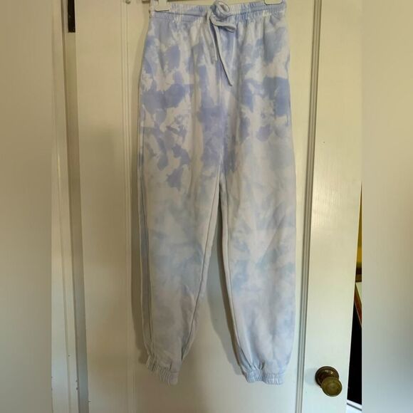 Le Lis blue and white tie dye soft sweatpants M - Picture 1 of 10